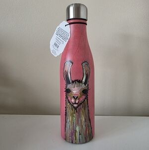 NWT Paper Source Studio Oh! Llama Stainless Steel Water Bottle - Pink